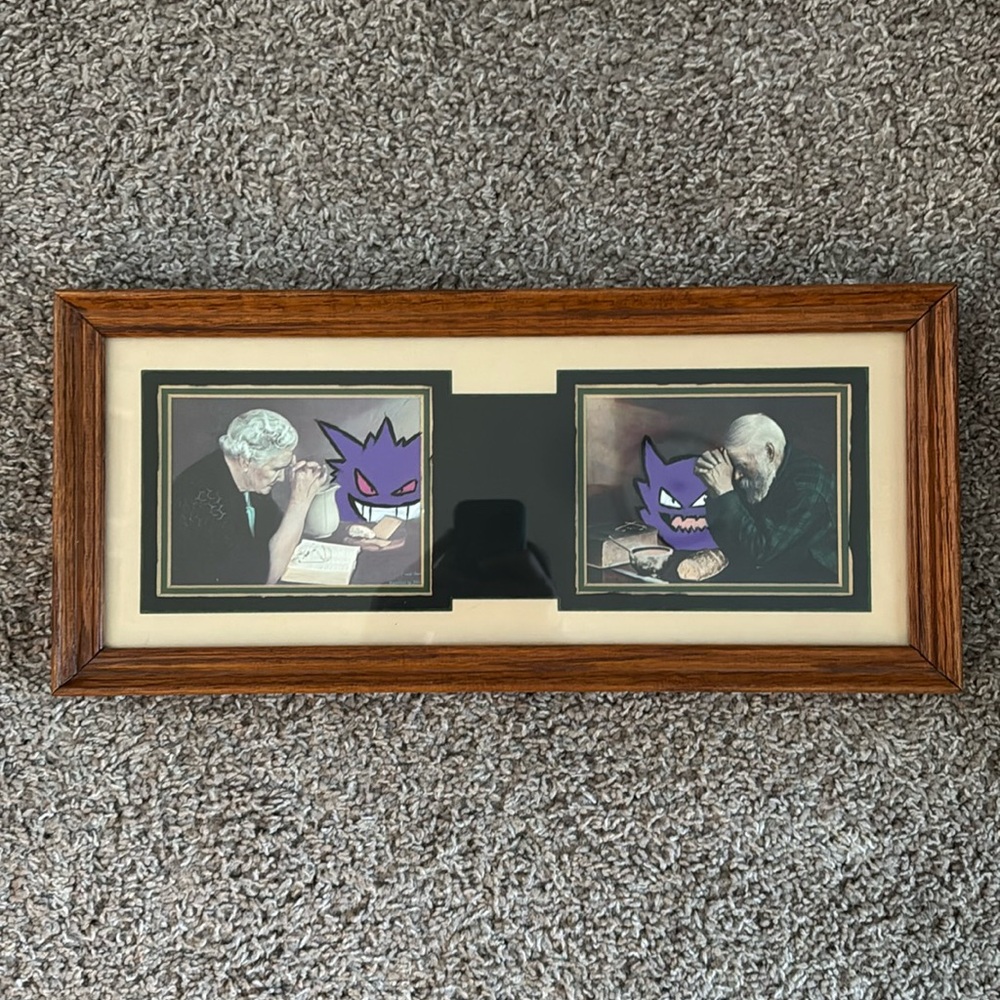 18 X 8.25 Vintage Pokemon Framed & Matted Art Piece